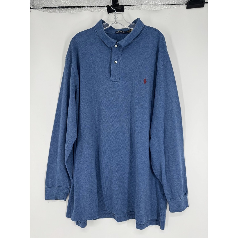 Polo Ralph Lauren Polo Shirt 3XL Tall 3XLT Cotton Pony Logo Long Sleeve Golf
